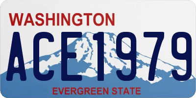 WA license plate ACE1979