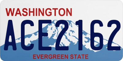 WA license plate ACE2162