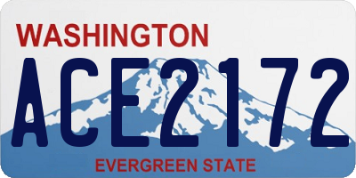 WA license plate ACE2172