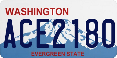 WA license plate ACE2180