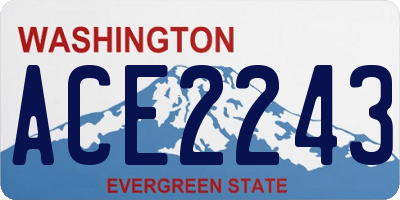 WA license plate ACE2243