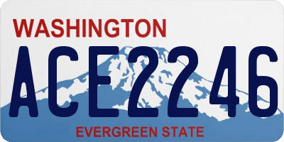 WA license plate ACE2246