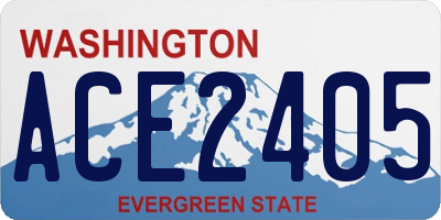 WA license plate ACE2405