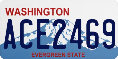 WA license plate ACE2469