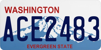 WA license plate ACE2483