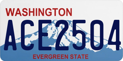 WA license plate ACE2504