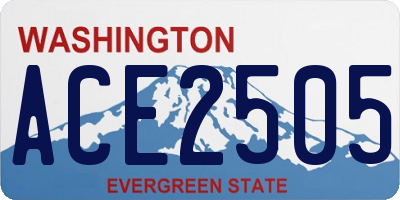 WA license plate ACE2505