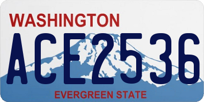 WA license plate ACE2536