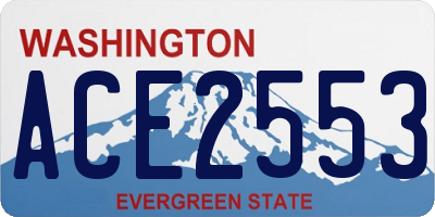WA license plate ACE2553