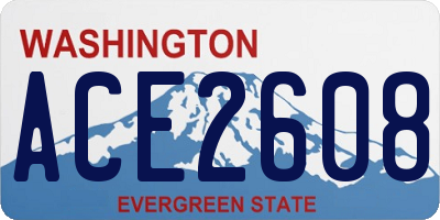 WA license plate ACE2608