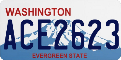 WA license plate ACE2623
