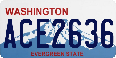 WA license plate ACE2636