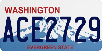 WA license plate ACE2729