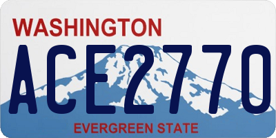 WA license plate ACE2770