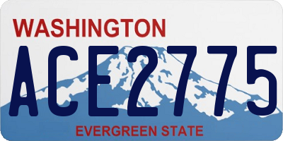 WA license plate ACE2775