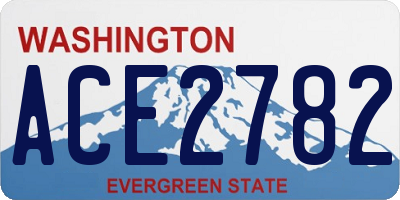 WA license plate ACE2782