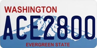 WA license plate ACE2800