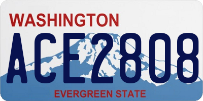 WA license plate ACE2808