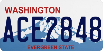 WA license plate ACE2848