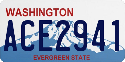 WA license plate ACE2941