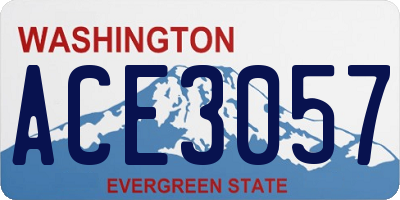 WA license plate ACE3057