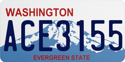 WA license plate ACE3155