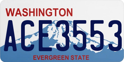 WA license plate ACE3553