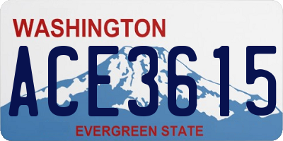 WA license plate ACE3615