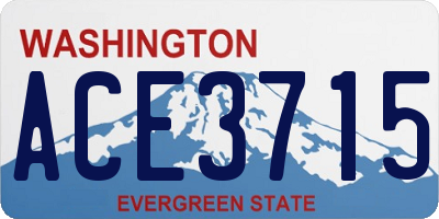 WA license plate ACE3715