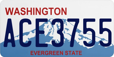 WA license plate ACE3755