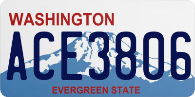 WA license plate ACE3806