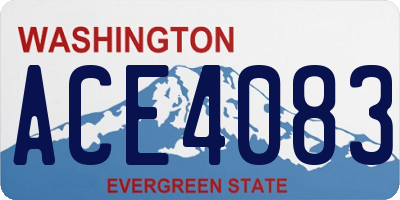 WA license plate ACE4083