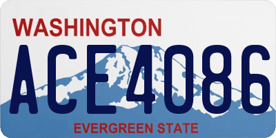WA license plate ACE4086
