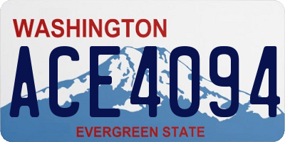 WA license plate ACE4094