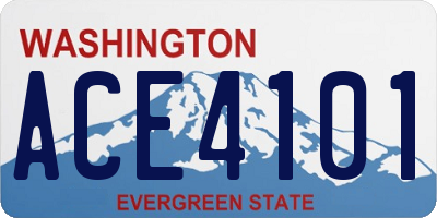 WA license plate ACE4101