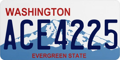 WA license plate ACE4225