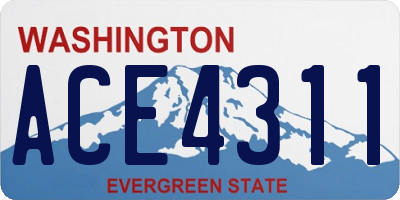WA license plate ACE4311