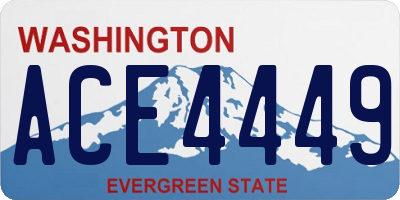 WA license plate ACE4449