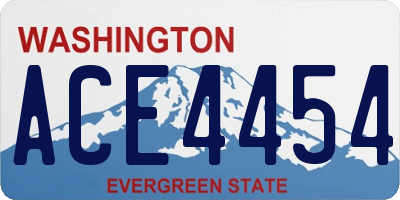 WA license plate ACE4454