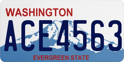 WA license plate ACE4563