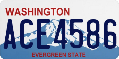 WA license plate ACE4586