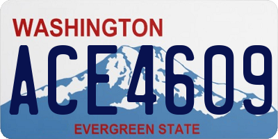 WA license plate ACE4609