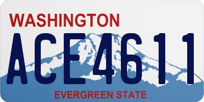 WA license plate ACE4611