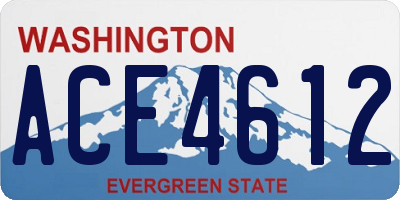 WA license plate ACE4612