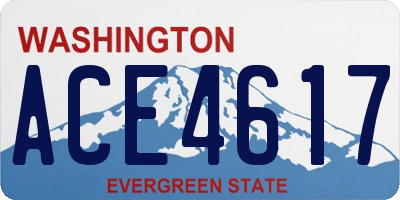 WA license plate ACE4617