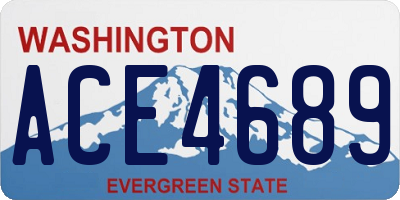WA license plate ACE4689