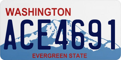 WA license plate ACE4691