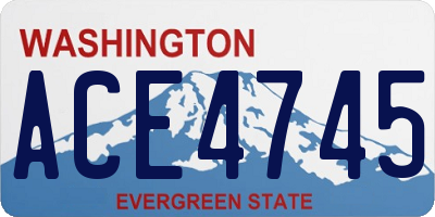 WA license plate ACE4745