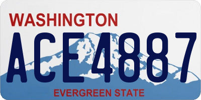 WA license plate ACE4887