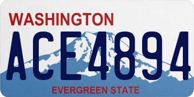 WA license plate ACE4894